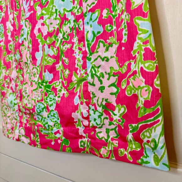 Lilly Pulitzer Womens Cathy Dress Floral Pink Green Southern Charm Size 4 - Picture 8 of 16